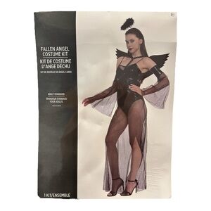 NWT Fallen Angel Sexy Adult Costume Women Halloween Cosplay Size Standard Black